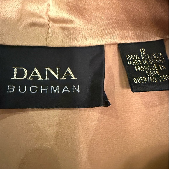 Dana Buchman Gold 100% Silk Cross Front V-neck Blouse Size 12/Large MSRP $325 - Picture 4 of 9